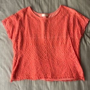 Orange lace shirt